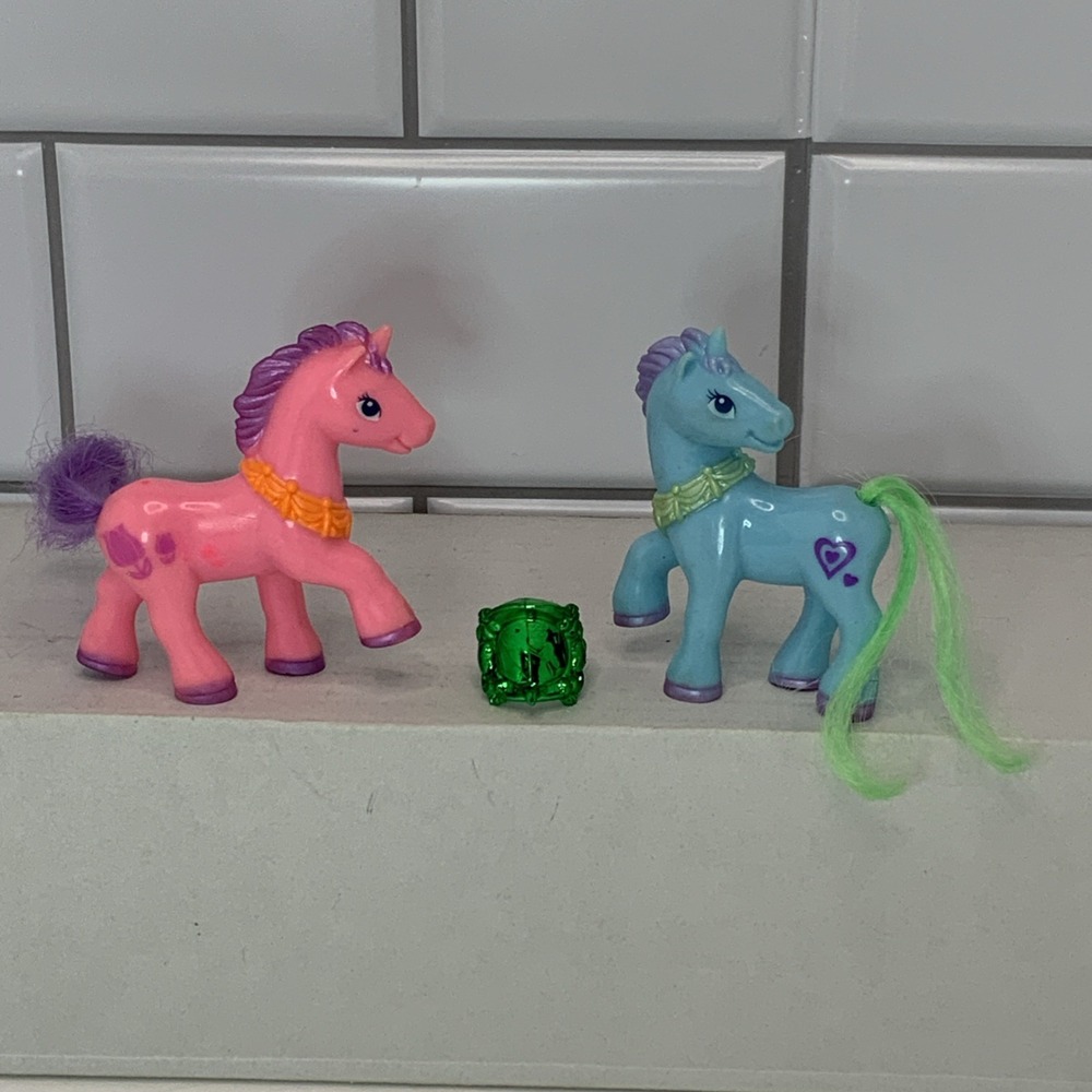 2 - Chap Mei Cutie‎ Pony Unicorn Brushable Tail 2.5" Figure Plus A Saddle